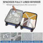 Kono 20 Inch Expandable Carry On Luggage - Image 7