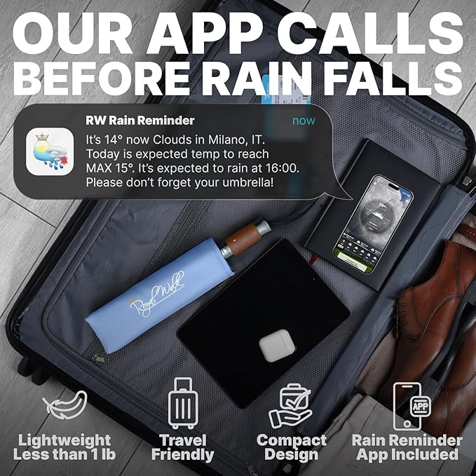 Royal Walk Windproof Folding Travel Umbrella Compact and Strong Luxurious Real - Image 6