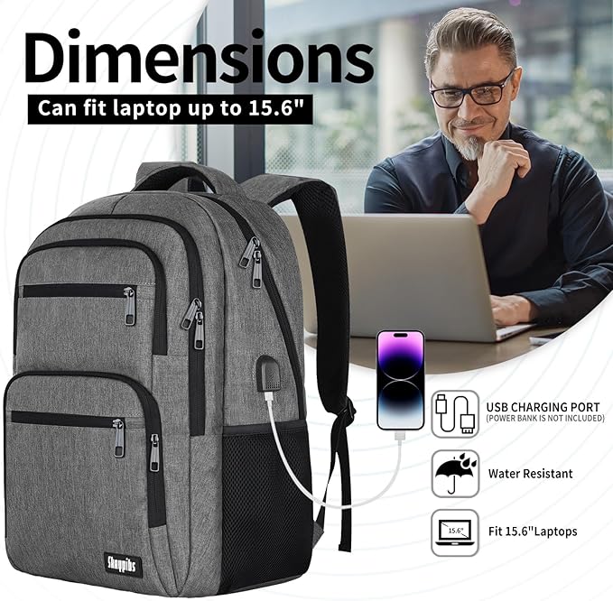 Travel Laptop Backpack, Business Carry on Backpack Flight Approved Backpack - Image 3