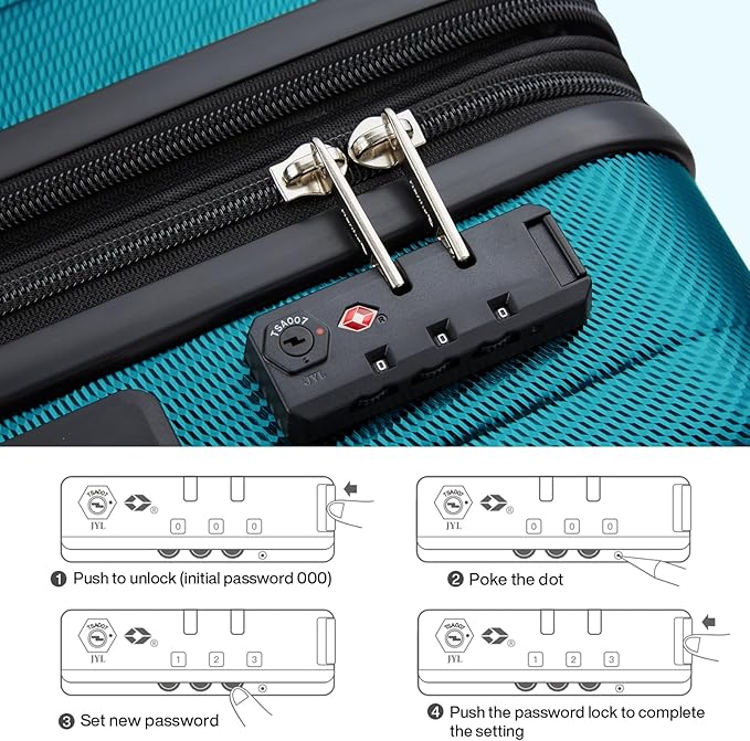 Hanke 24 Inch Expandable Checked Luggage Lightweight PC Hard Case Luggage - Image 8
