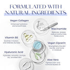 Hyaluronic Acid & Collagen Face Serum - Dermatologist Tested, Skin Tightening, Hydrating - Anti-Aging, Clean Beauty, Cruelty-Free Korean Skincare for All Skin Types - 1.69 Fl oz
