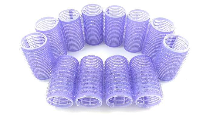 Self Grip Holding Rollers Hairdressing Curlers Hair Design Sticky Cling Style For DIY Or Salon By Kamay's (30mm/1.2" Medium Size 12PCS)