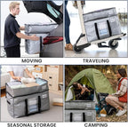 TAILI 2 Tier Extra Large Moving Bags, 2 Pack Silver Heavy Duty Totes - Image 9