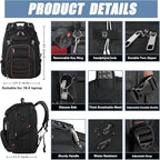 18.4 inch Laptop Backpack, Extra Large Travel Laptop Backpack - Image 2