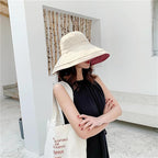 Women Wide Brim Sun Hats Metal Wired Edge Summer UV Protection Beach Fishing Hat - Image 2