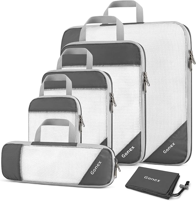 Compression Packing Cubes, Gonex Extensible Storage Mesh Bags Organizers by Gonex