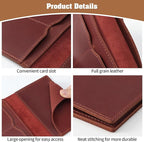 Jack&Chris Leather Passport Holder, Handmade Passport cover, Travel Wallet - Image 4