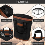 opux Two Bottle Wine Bag Carrier Tote, Insulated Leakproof 2 Bottle Wine Cooler - Image 5