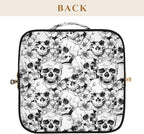Makeup Organizer Bag, Skull and Flower Travel Makeup Bags Makeup Vanity Case Large Capacity Rhombus Cosmetic Toiletry Bag for Girl Women Ladies