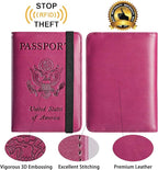Passport Holder Cover Wallet Travel Essentials RFID Blocking Leather Card Case - Image 2