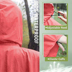 SaphiRose Unisex Rain Poncho Raincoat Hooded - Image 3