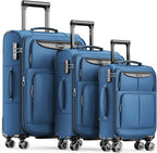 SHOWKOO Luggage Sets 3 Piece Softside Expandable Lightweight Durable Suitcase by SHOWKOO