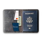 PEGAI Standard Full Grain Crazy Horse Leather Passport Holder | Custom Travel by PEGAI