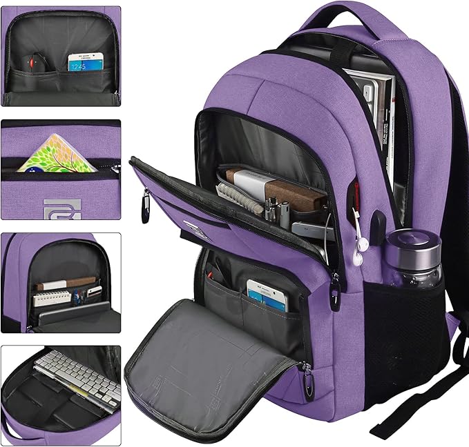 Laptop Backpack, Business Travel Anti Theft Slim Durable Laptops Backpack - Image 2
