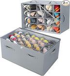 Shoe Organizer for Closet 2 Pack, Foldable Shoe Box by TOPIAHOME
