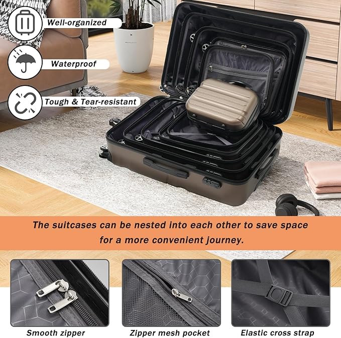 Merax 24 Inch Luggage Set Hardshell ABS Suitcase - Image 7