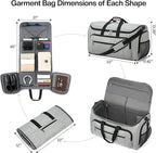 MILADA Convertible 2-in-1 Garment Duffel Weekender Bag Carry On Garment Bags - Image 2