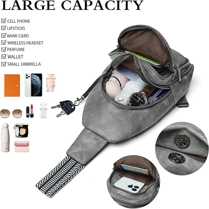 Sling Bag Crossbody Bags for Women Small Cross Body Bag Fanny Packs Chest Sling - Image 4