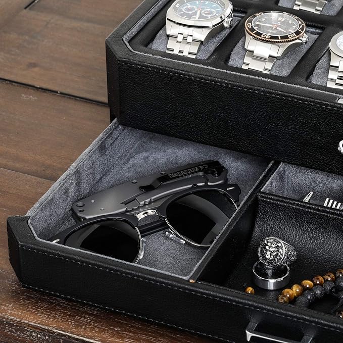 ROTHWELL 12 Slot Leather Watch Box - Image 7