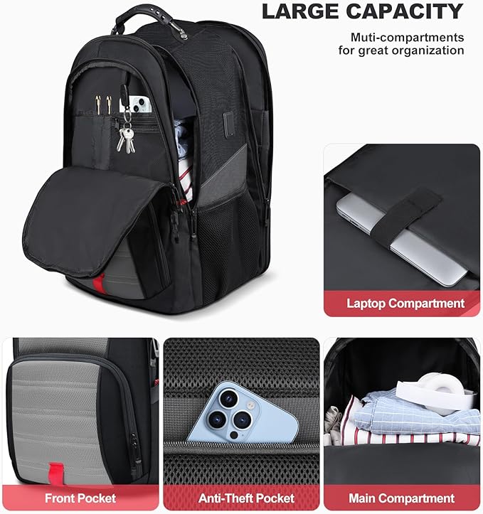 Extra Large Laptop Backpack for Men, Travel Backpack, Big Backpack, 50L Water - Image 6