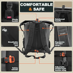 Waterproof Backpack Dry Bag 35L/55L/85L – Heavy Duty Roll-Top Hiking Backpack - Image 4
