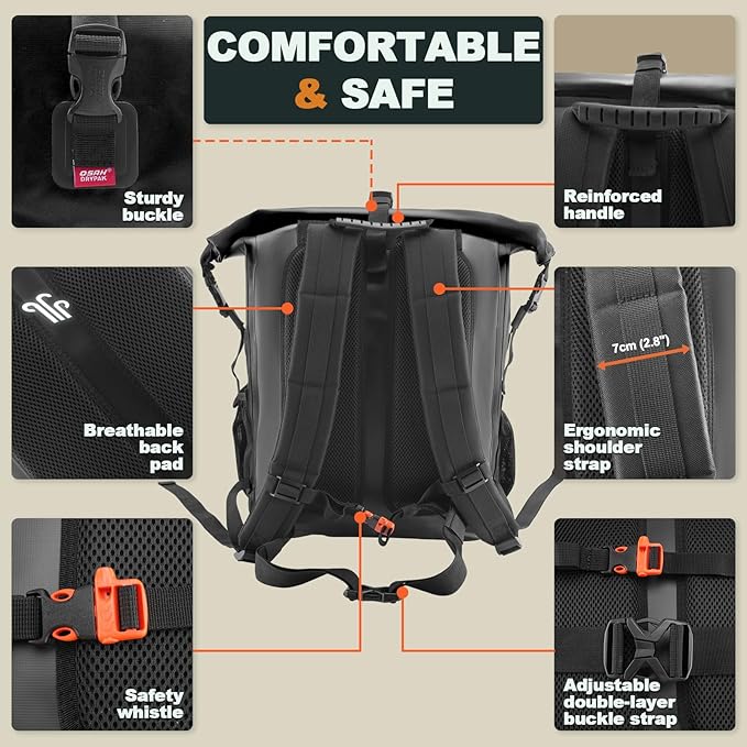Waterproof Backpack Dry Bag 35L/55L/85L – Heavy Duty Roll-Top Hiking Backpack - Image 4