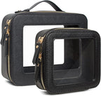 Travel Clear Makeup Bag Set, TSA Approved Cosmetic Bag Case by FFpaw