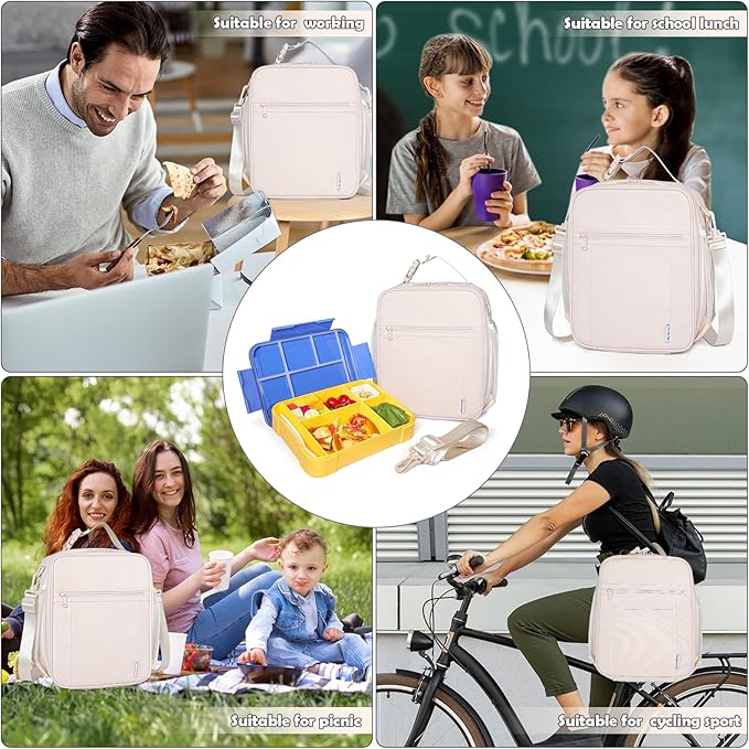 NOL Nylon Waterproof Kids Lunch Bag, Insulated Lunch Bag, Lunch box Cooler - Image 6