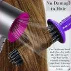 17 Teeth Curly Hair Brush, Curl Defining Brush, Curling Roll Comb, Perfect for Hair Salon & Home Use (Silicone Purple)