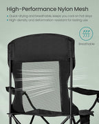 SONGMICS Breathable Camping Chairs, Foldable Outdoor Chairs Set of 2, High Back - Image 4