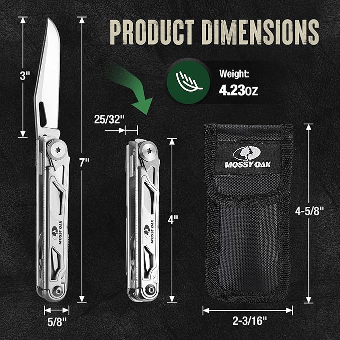 Mossy Oak 12-in-1 Multitool Pocket Knife - Image 9