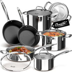 Stainless Steel Nonstick Pots and Pans Set by Ciwete