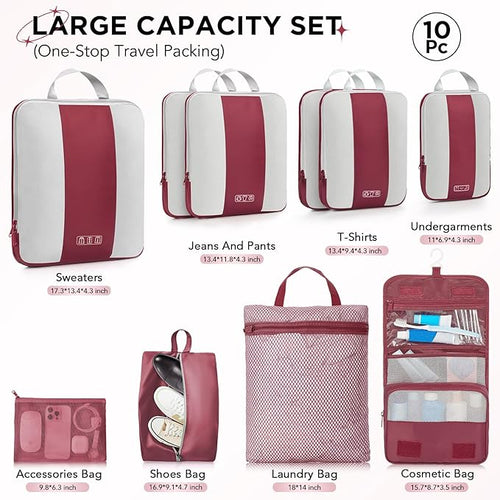 10 Set Compression Packing Cubes - Image 2