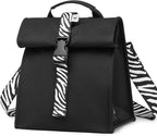 SUNNY BIRD Insulated Lunch Bag Rolltop Lunch Box Tote Bag by SUNNYBIRD