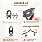 HOUSE DAY Foldable Travel Hangers 20 Pack w/10 Clips, Cruise Essentials 2025 - Image 8