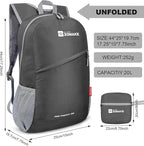 ZOMAKE Lightweight Packable Backpack 20L, Foldable Backpacks Small Daypack - Image 2