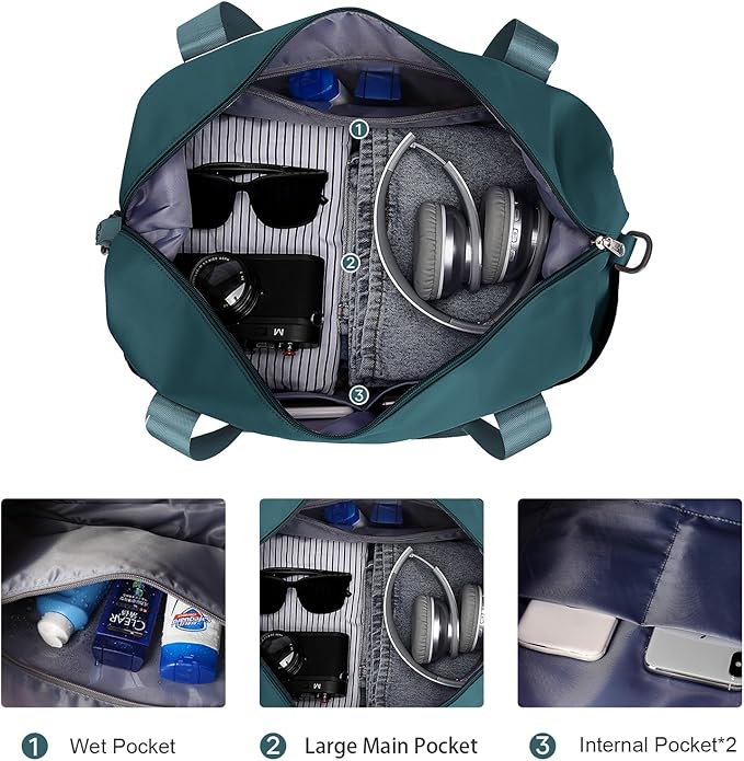 Travel Duffel Bag, Sports Tote Gym Bag, Shoulder Weekender Overnight Bag - Image 6