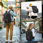 RAINSMORE Camera Bag Backpack for DSLR/SLR Mirrorless 15.6 Inch Laptop Camera - Image 7