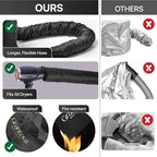 Hooded Hair Dryer Attachment w/A Headband Integrated That Reduces Heat Around Ears & Neck - Hair Dryer Hooded Diffuser Cap for Curly, Speeds Up Drying Time, Deep Conditioning At Home - Portable, Large