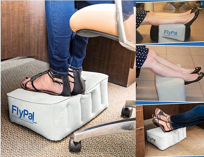 Inflatable Foot Rest Pillow for Travel, Patented 2 in 1 Design, Blow-Up - Image 6