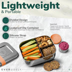 Everusely - Bento Box - Orange, 27oz / 0.8 L - Stainless Steel Lunch Box - 3 - Image 4