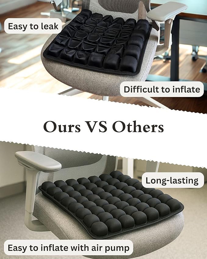 56 Air Cells Travel Cushion, 3D Inflatable Seat - Image 7