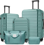 LARVENDER Luggage Sets 5 Piece Hardside Expandable Suitcase by LARVENDER