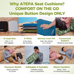 ATEPA Inflatable Stadium Seat Cushion, Self-Inflating Memory Foam Stadium Seats - Image 7