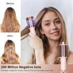 9 in 1 Hot Air Styler Wrap, High-Speed Hair Dryer Brush with Auto Wrap Curlers, Foldable Ionic Blow Dryer Brush for Fast Drying, Smoothing & Volumizing, Multi-Styling Tools (Gifts for Women)