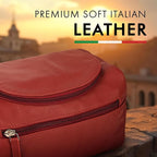 Leather Toiletry Bag For Men Women Dopp Kit Mens Hanging Toiletry Bag Travel - Image 4