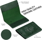 BIAOTIE Premium Leather Passport Holder Covers, Rfid Travel Wallet Passport - Image 2