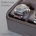 TAWBURY 3 Watch Case Top-Grain Genuine Leather Travel Case Roll - Image 4