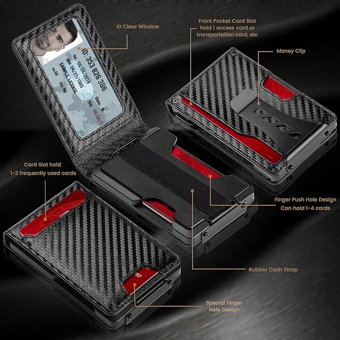Wallet for Men Newly Upgraded Magnetic Minimalist Slim Men’s Wallet, RFID - Image 2