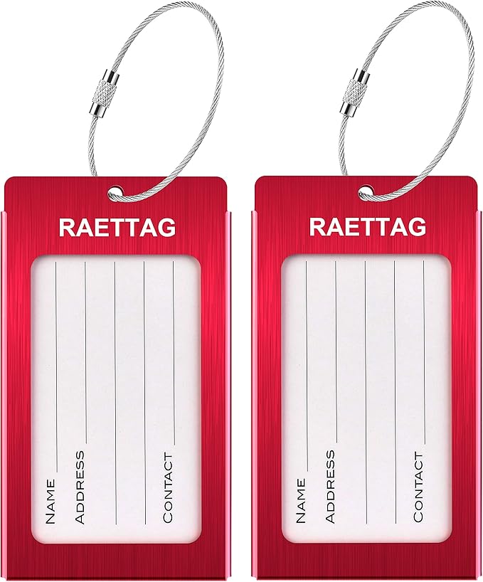 Luggage Tags Metal Suitcase Tags Travel Bag ID Identifier Luggage Tag by WeBravery